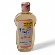 Vintage Johnson  s Baby Oil 14 Fl Oz New And Factory Sealed