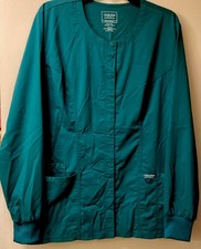 CHEROKEE Authentic Workwear Snap Long Sleeve Scrub L Green Unisex Men Women