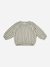 Quincy Mae Cinch Long Sleeve Tee Fern Stripe Toddler Top 6-12 Months