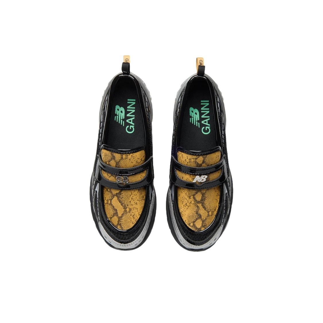 Ganni x New Balance 1906L Loafer Black Fall Leaf Snakeskin