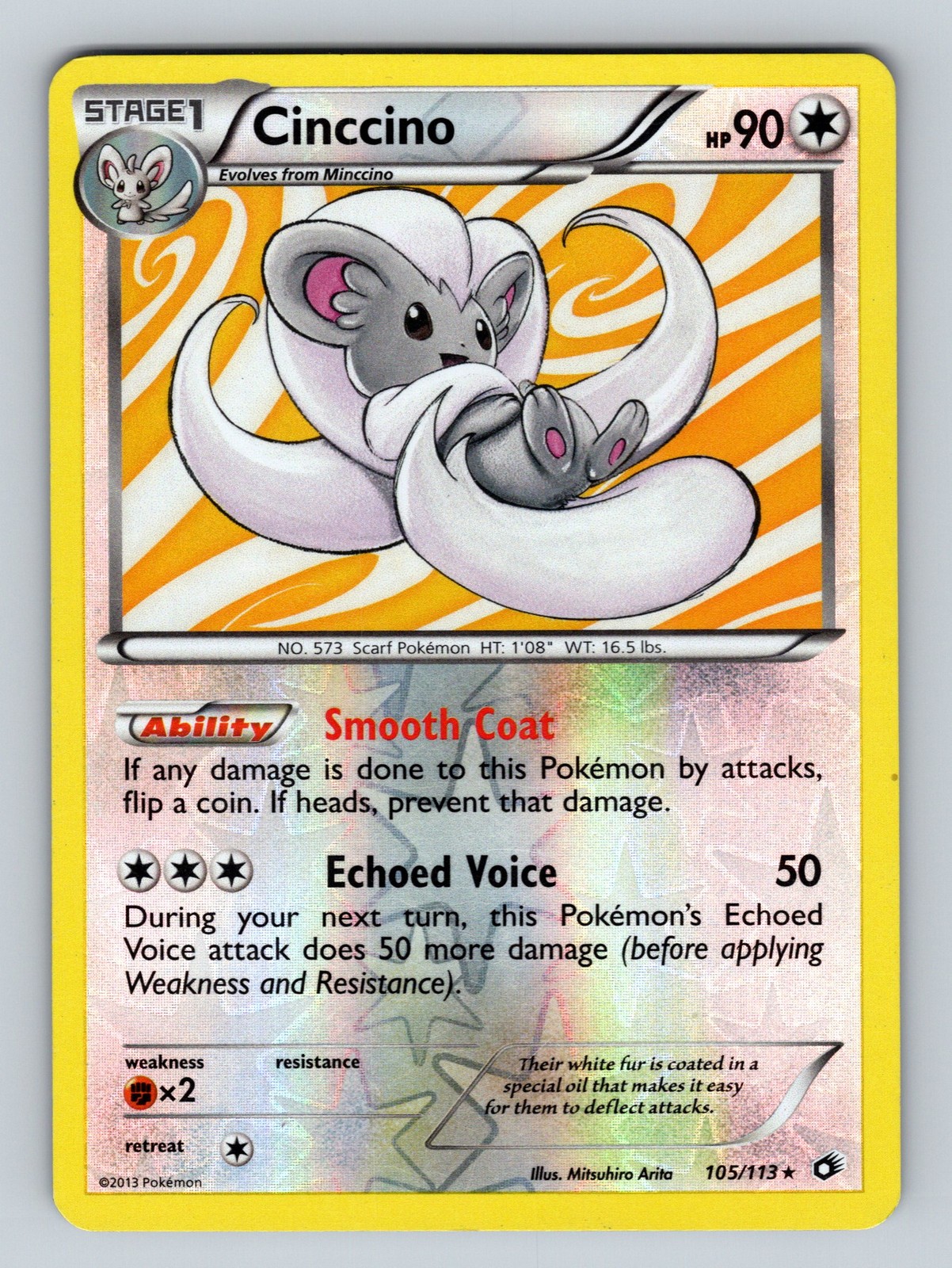 Pokemon Legendary Treasures #105/113 Cinccino Reverse Holo