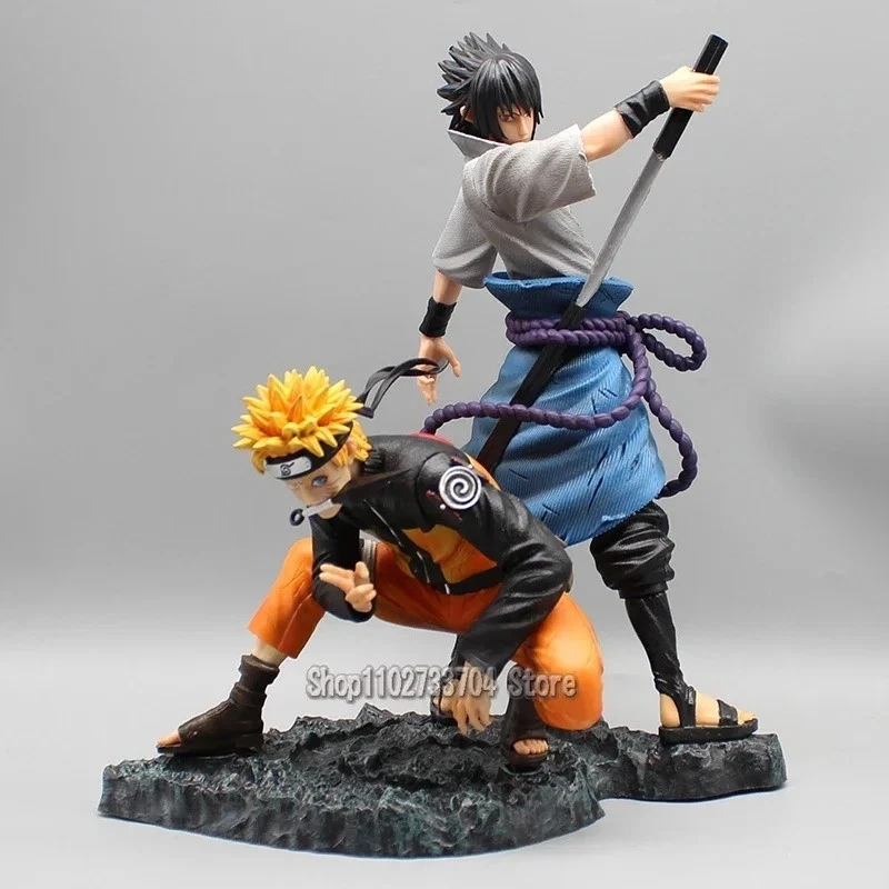 Naruto - Naruto & Sasuke Action Figure 29 cm - Statua da Collezione PVC | NUOVO - Immagine 3 di 4