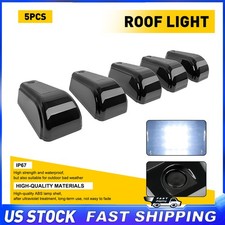 5pcs Solar Powered Cab Light Led Wireless Cab Roof Lights White For Pickup Truck