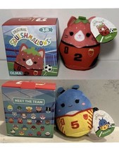 Lot of 2 McDonald  s Squishmallow Happy Meal Toy 26 FIFA World Cup Waverly Olma 