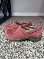 Dansko Maroon Red Suede Clogs Women  s Size 36 Slip On Wedge US 5.5/6 Shoes