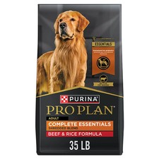 Purina Pro Plan Complete Essentials Beef  Rice Dry Dog Food, 35 lb