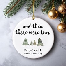 Expecting Pregnancy Christmas Ornament New Baby Announcement Gift