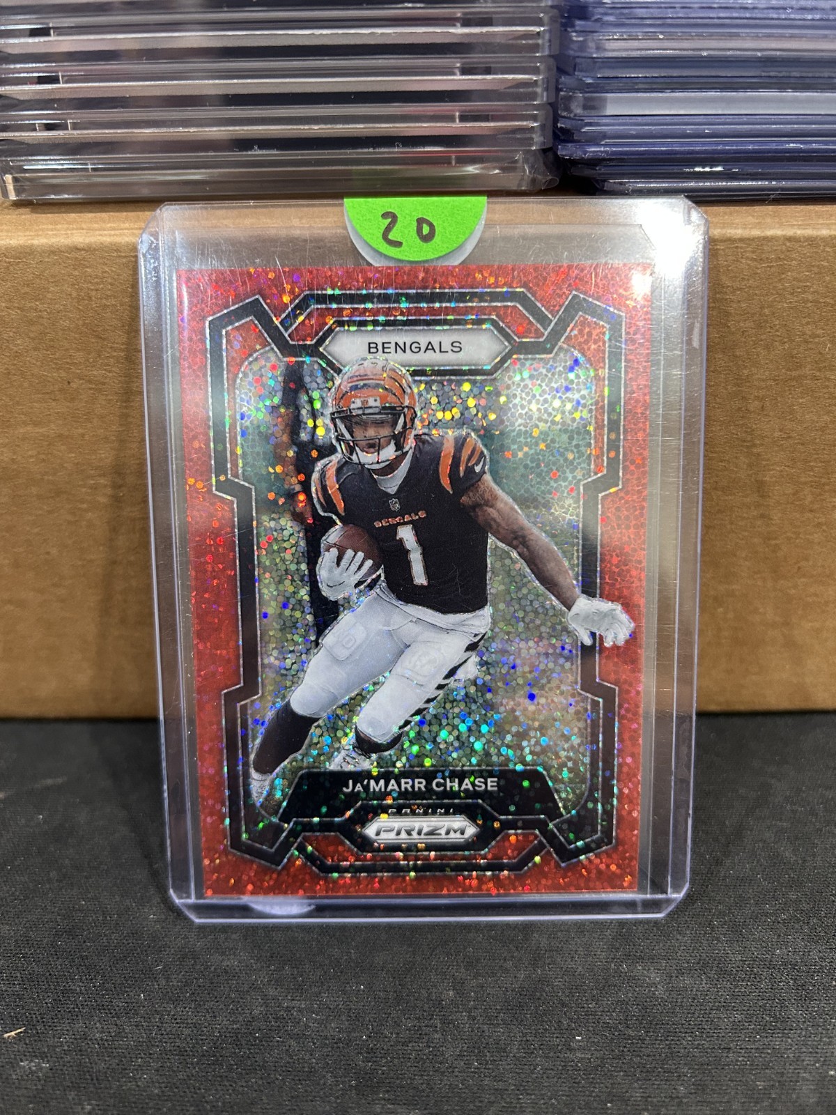 2023 Panini Prizm - Ja'Marr Chase #56 Red Sparkle Prizm