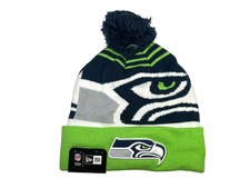 SEATTLE SEAHAWKS x NEW ERA Green Warm NFL FOOTBALL BEANIE Fan Hat Winter Cap NEW