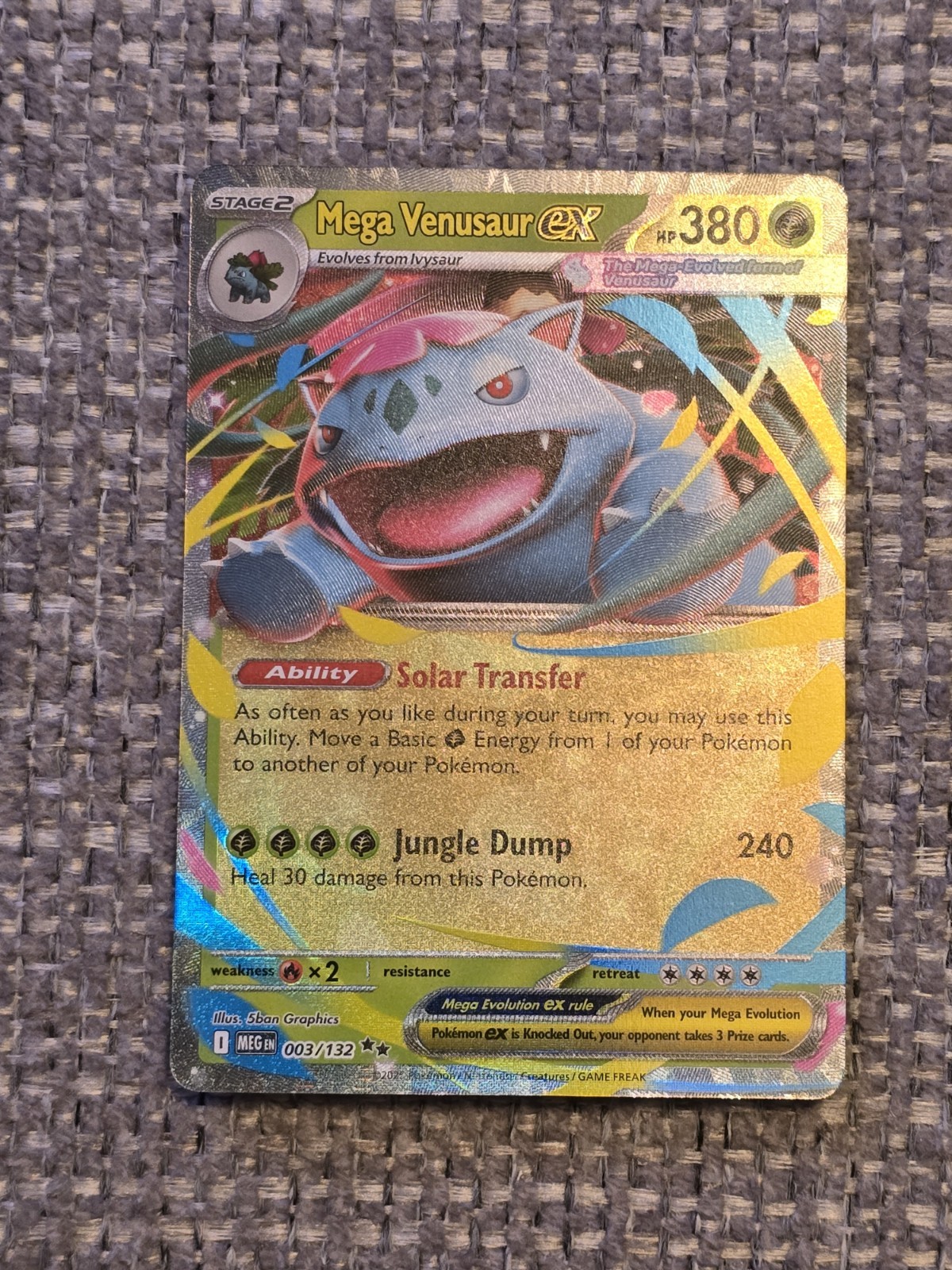 Mega Venusaur EX - 003/132 - Mega Evolutions - Near Mint / Mint