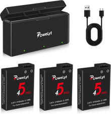 Osmo 360/Action 6/5 Pro/4/3 Battery 3 Packs 3.87V 2100Mah Osmo Action 5 Pro Batt