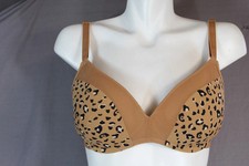 Lively Wireless Padded J-hook on back T-shirt Bra size 32D animal print