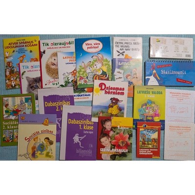 Kids Childrens learning Latvian books bundle,  latviešu valodā grāmatas latviski