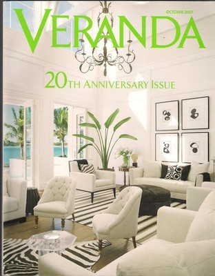 Veranda Magazine October 2007, 20th Anniversary Issue, (SINGLE ISSUE)