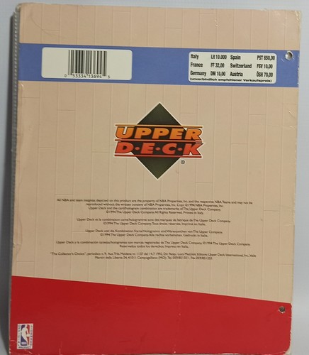 UPPER DECK NBA BASKETBALL 94 95 COLLECTOR'S ALBUM MICHAEL JORDAN EUROPEAN EMPTY - Picture 5 of 12