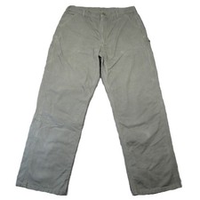 Carhartt B11 Carpenter Pants 36x33 Moss Green Washed Duck Canvas Rugged Workwear