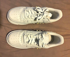 Nike Air Force 1 Low Top Women  s Lace-Up Sneakers White Solid Activewear Casual