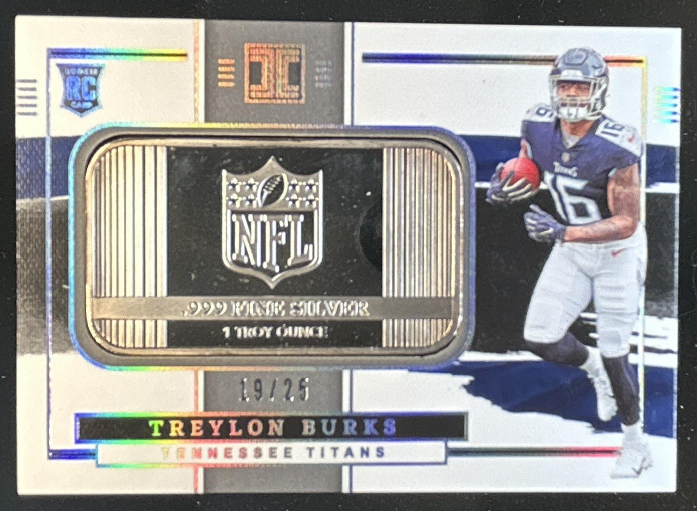 Treylon Burks Panini Impeccable Silver NFL Shield #SSTBU Base