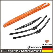 Scheibenwischer + Heckwischer Satz Ersatz für OPEL MERIVA A X03 03-10 Schwarz