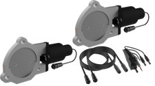 Qtp 3.5in Bolt-on Qtec Dual Electric Cutout Valves - Pair