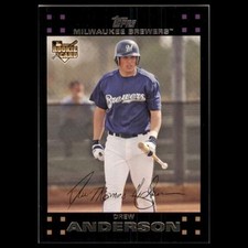 Drew Anderson Rookie #283 2007 Topps Milwaukee Brewers Baseball Card MLB NM. rookie card picture