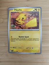 Pikachu - 051/162 - Non-Holo - Temporal Forces Mark On Bottom Card