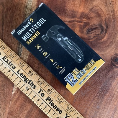 Gifts for Men, 12 in 1 Hammer Multitool, Birthday Men Dad Him Black 