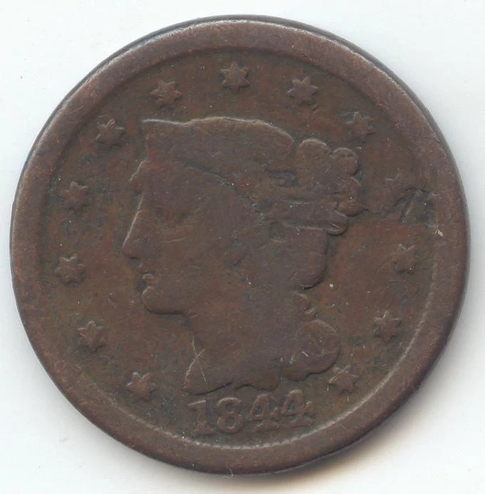 1844 Year Braided Hair Large Cents (1839-1857) for sale | eBay