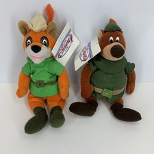 Disney Store Parks Robin Hood  Little John 8" Mini Bean Bag Plush Toys w/ Tags