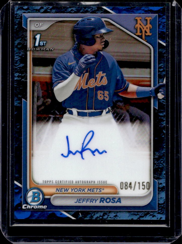 2024 Bowman Jeffry Rosa Chrome Auto Blue Lunar Refractor 1st #84/150