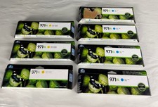 Lot of 7 New in box HP 971XL 3x Yellow 4x Cyan CN626AM CN628AM Cartridges