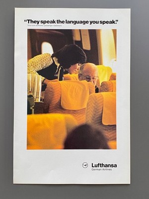 Lufthansa Service German Airlines 1979 Vintage Ad Werbung Reklame