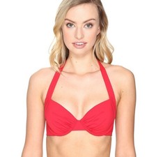 Tommy Bahama Women's Pearl Full Coverage Bikini Top, Resort Red, 34B