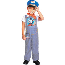 Toddler Thomas Friends Conductor Overalls Costume - Morris Costumes