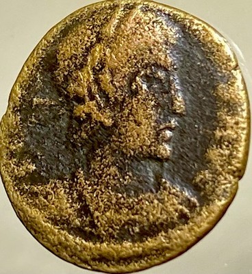 Constantine The Great Genuine Roman Coin 336-337AD 2 Soldiers Gloria Exercitas