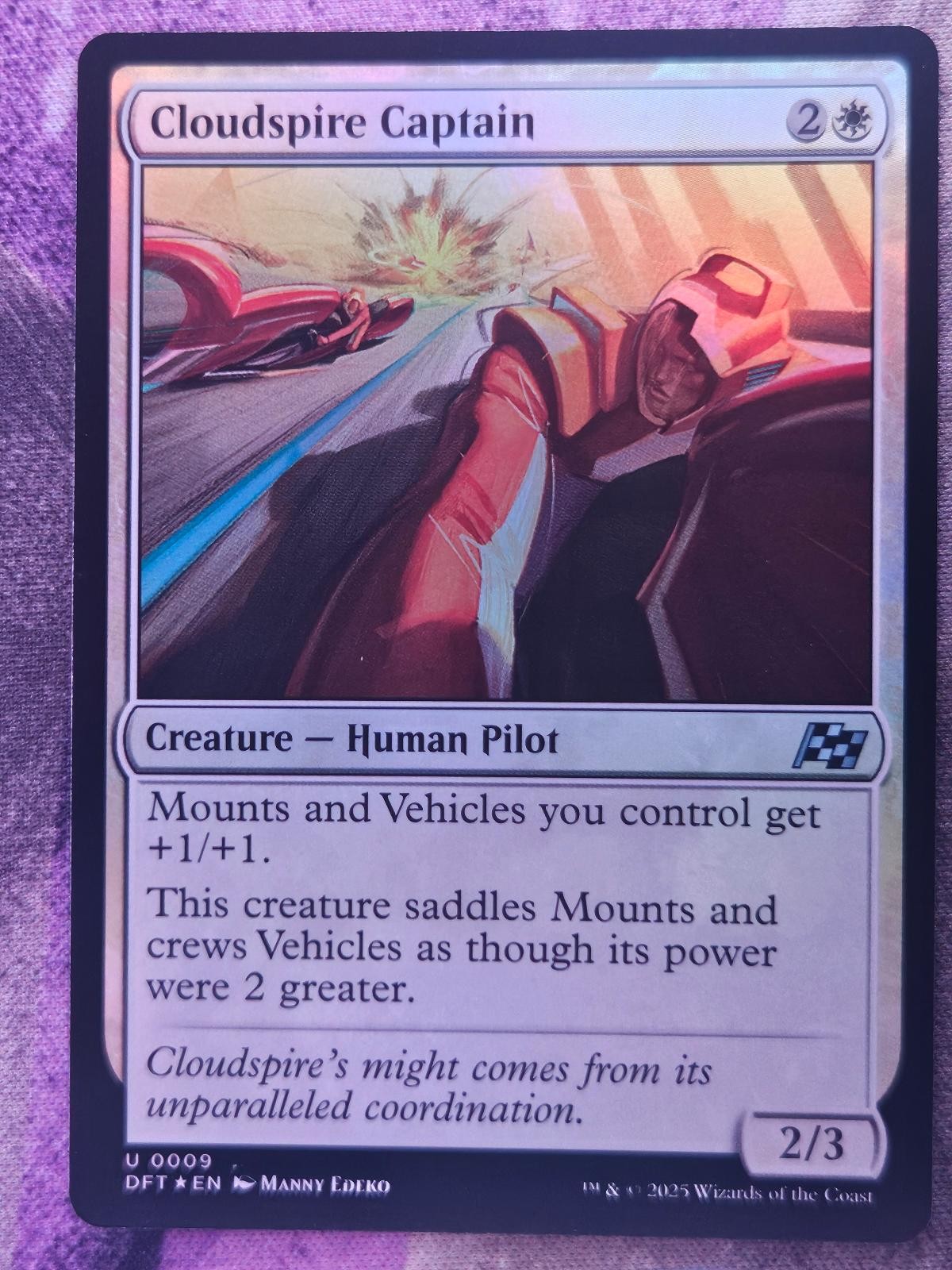 Cloudspire Captain 9 Uncommon Aetherdrift Magic: The Gathering Foil Near Mint