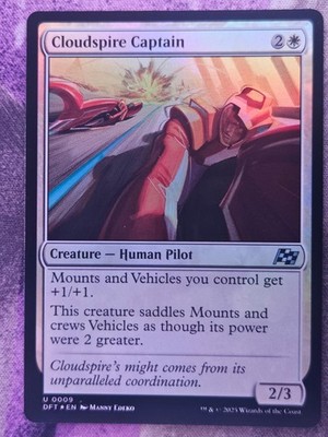 Cloudspire Captain 9 Uncommon Aetherdrift Magic: The Gathering Foil Near Mint
