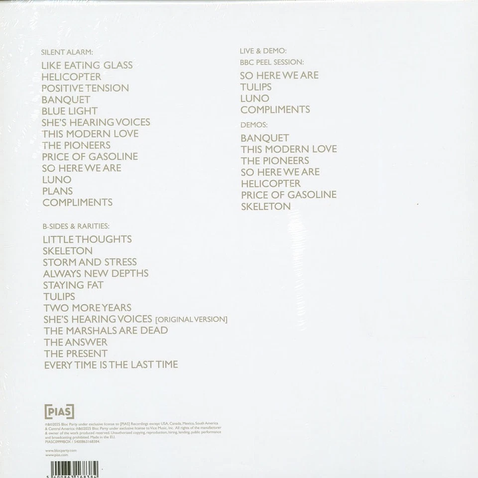 Bloc Party - Silent Alarm 20th Anniversary Lim (Vinyl 4LP - 2005 - UK - Reissue) - Image 3 of 3