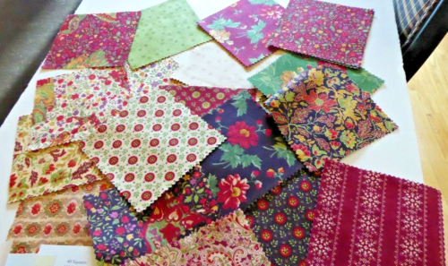 Vintage Holiday Quiltblöcke Set 40 Quadrate von April Cornell für MODA selten - Bild 8 von 8