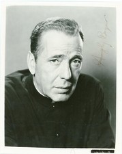 Humphrey Bogart Hand Signed Thick 'Board Type' Photograph