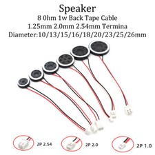 Round Speaker 8ohm 1W Plastic Internal Magnetic Speaker 1.25/2.0/2.54mm Terminal
