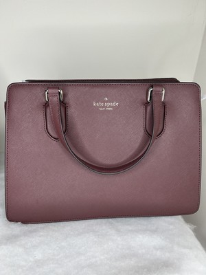 NWT Kate Spade Laurel Way Reese Saffiano Leather Satchel Bag $399 Cherrywood