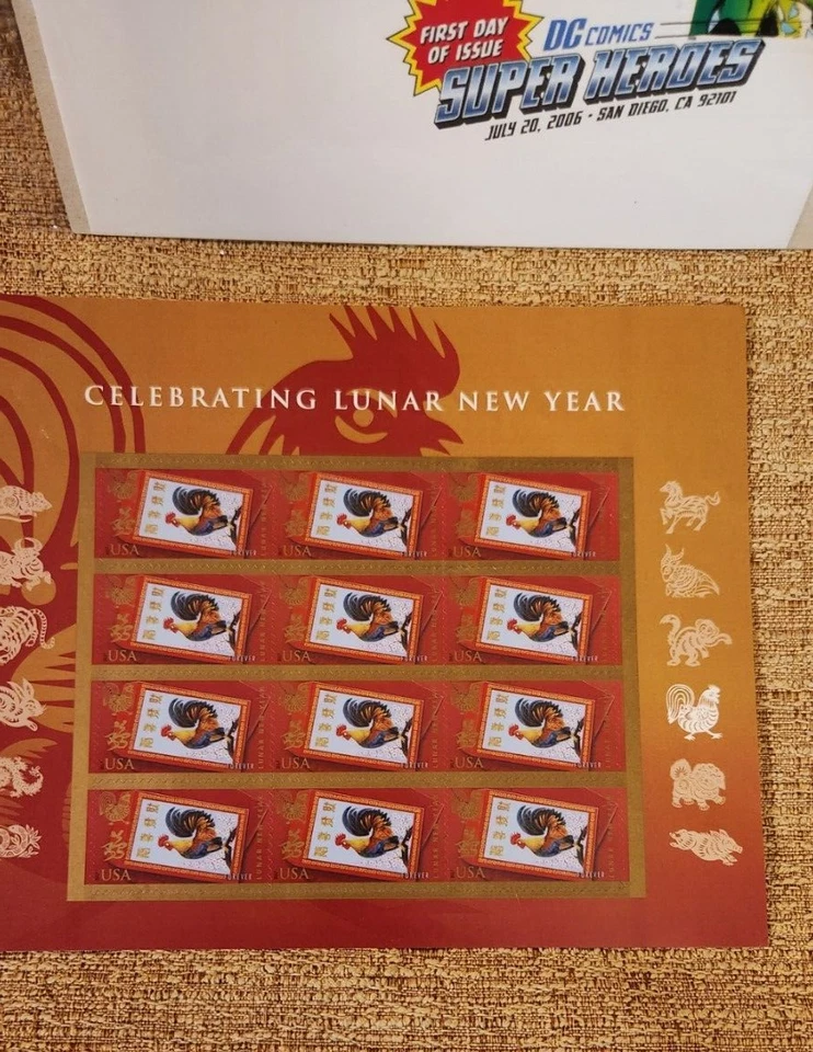 Primer día de emisión DC Comics Super Heroes Green Lantern Plus 20$ estampillas Forever Foto 3 de 4