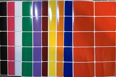 100 Rectangular Moving Tags Labels Sticker 10 different Colors 2''H x 3''W