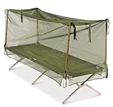 MOSQUITO NET, ARMY INSECT PROTECTOR  NSN 7210-00-266-9736, COT BAR, insect net