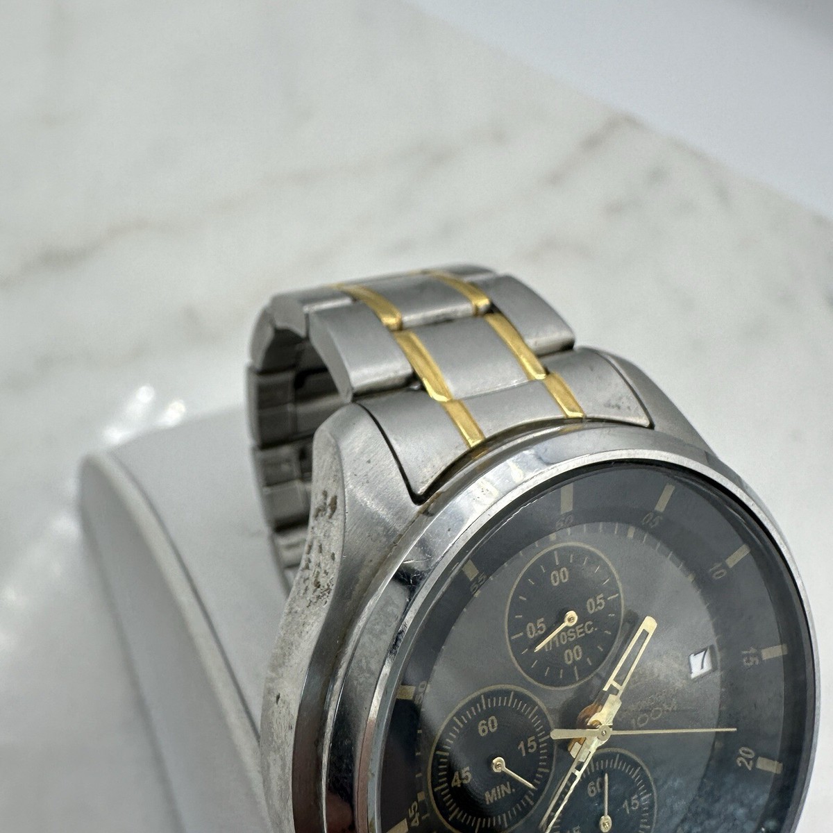 SEIKO 4T57-00G0 CHRONOGRAPH 42mm Men's Watch New Battery, Wrist Sz