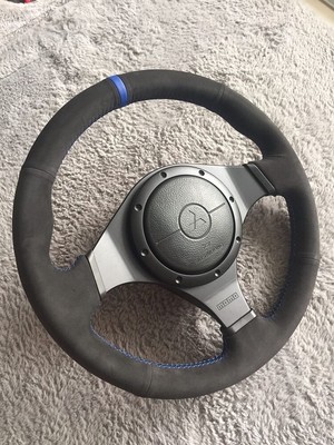 Blue Stitching For Lancer Evo 7 8 9 Viii Ix Steering Wheel Wrap Suede Ebay