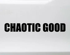 Chaotic Good Vinyl Sticker - RPG Role Playing Character Alignment V1 - Decal