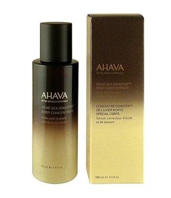 AHAVA Dead Sea Osmoter Body Concentrate Tone and Texture Correcting Serum 3.4 oz