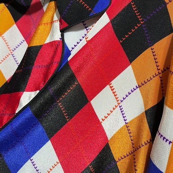 Notations Argyle Print Pullover Double Breasted B… - image 8